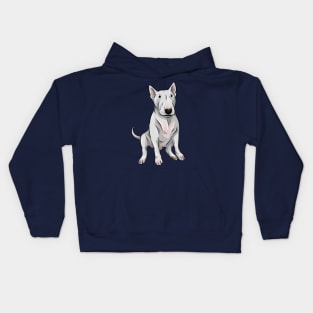 Cute White English Bull Terrier Dog Kids Hoodie